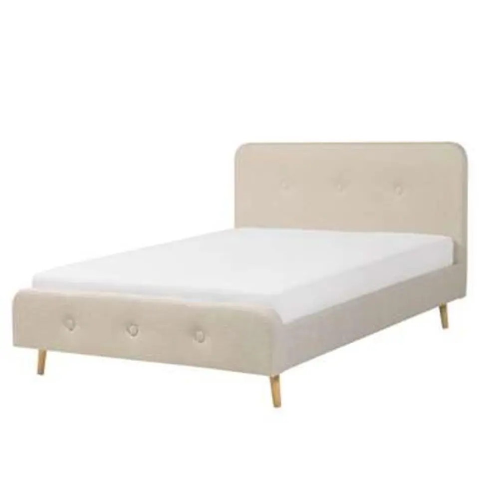 RENNES - Tweepersoonsbed - Beige - 140 x 200 cm - Polyester