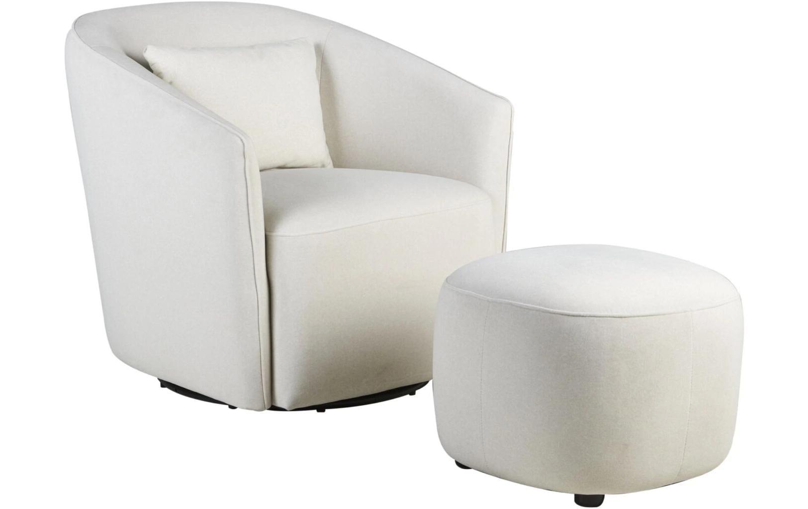 Dreh- und Gleitsessel Gomi Mohair Beige<br>Gemütlicher Sessel