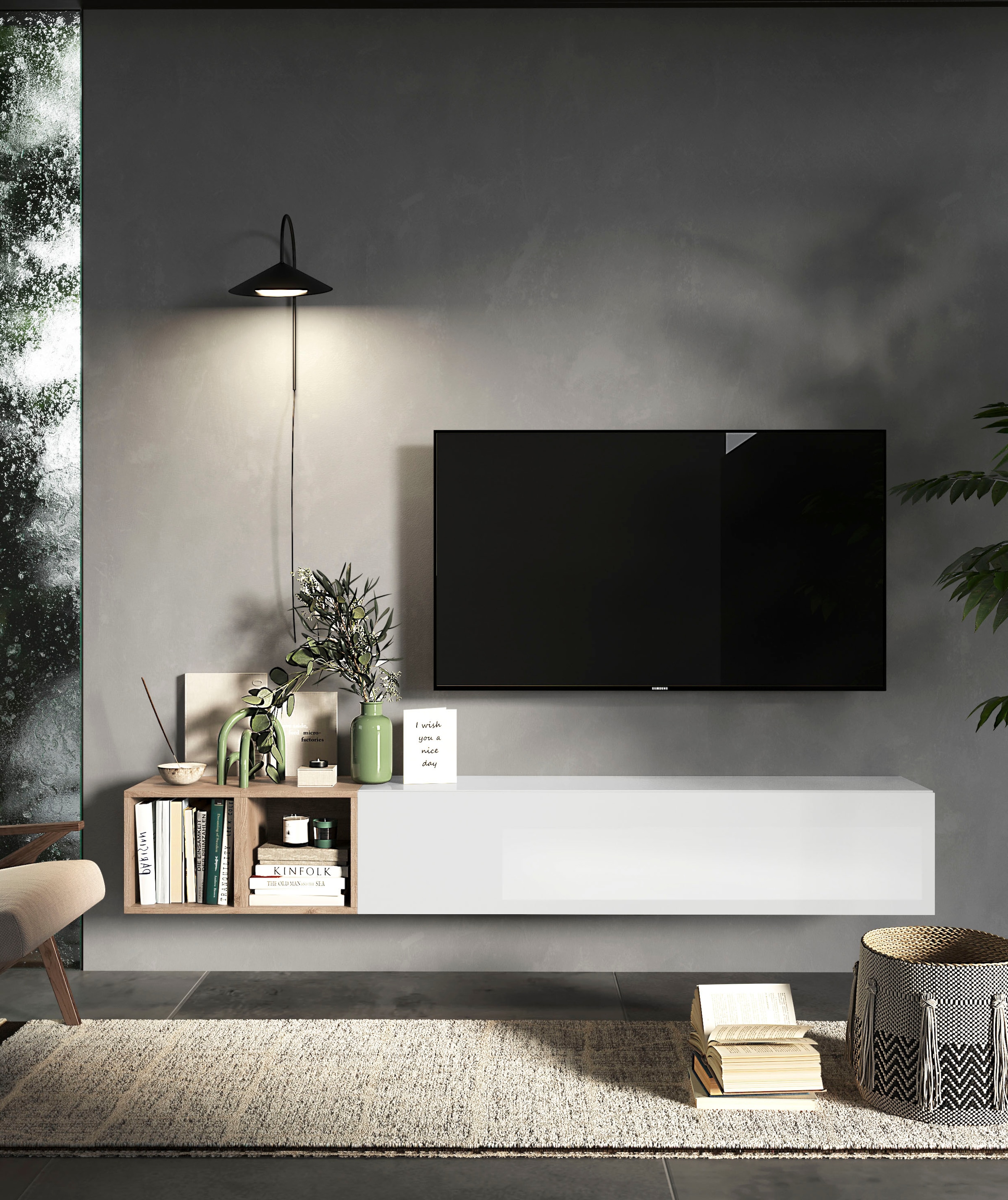 INOSIGN Wohnwand »Infinity, 2tlg. Breite 194 cm, Höhe variabel, Wohnwand« Spar-Set, 2 Stk. tlg.