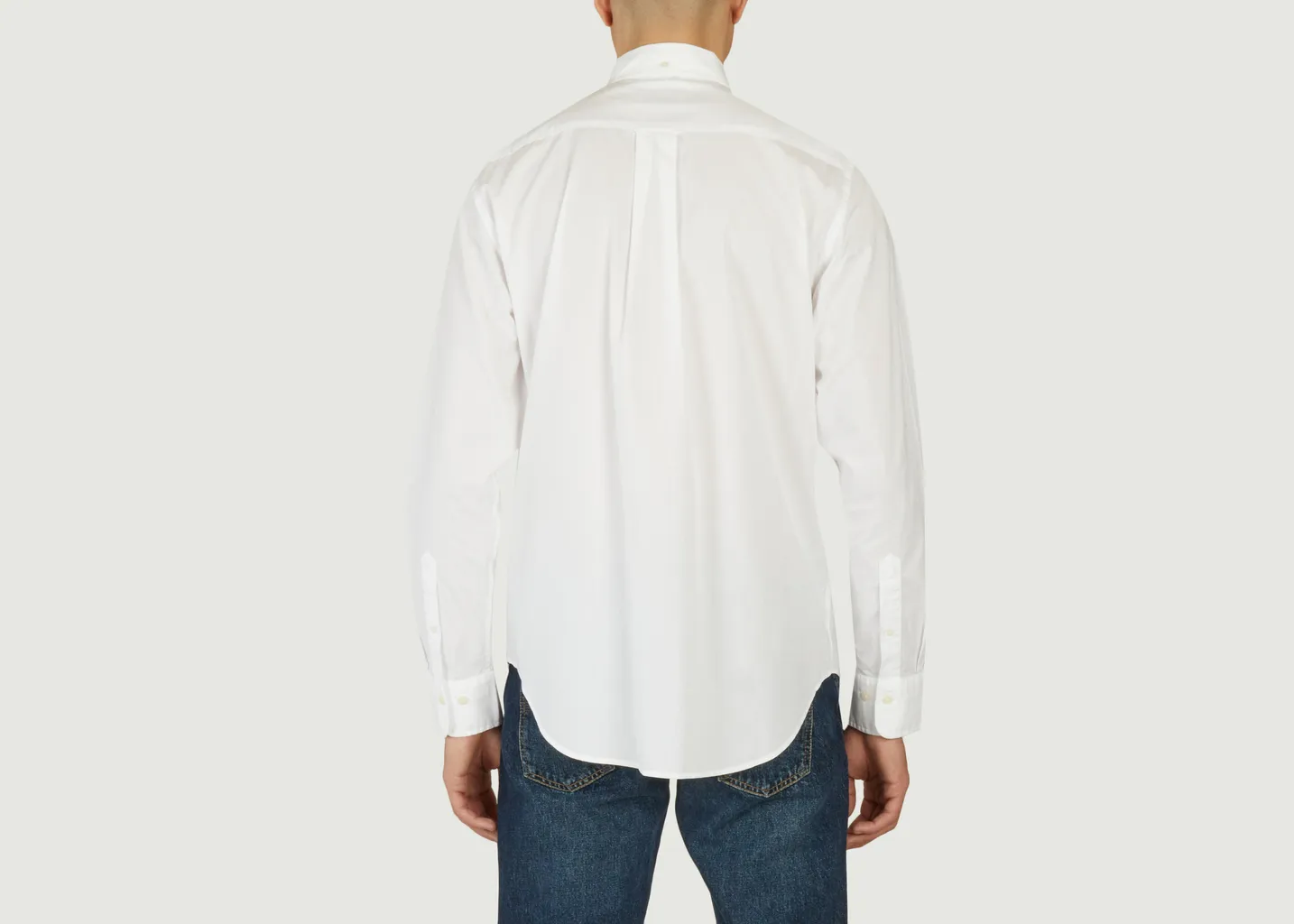 Chemise droite en popeline de coton Gant