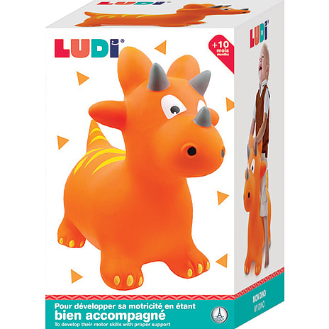 LUDI dino som hoppedyr - orange