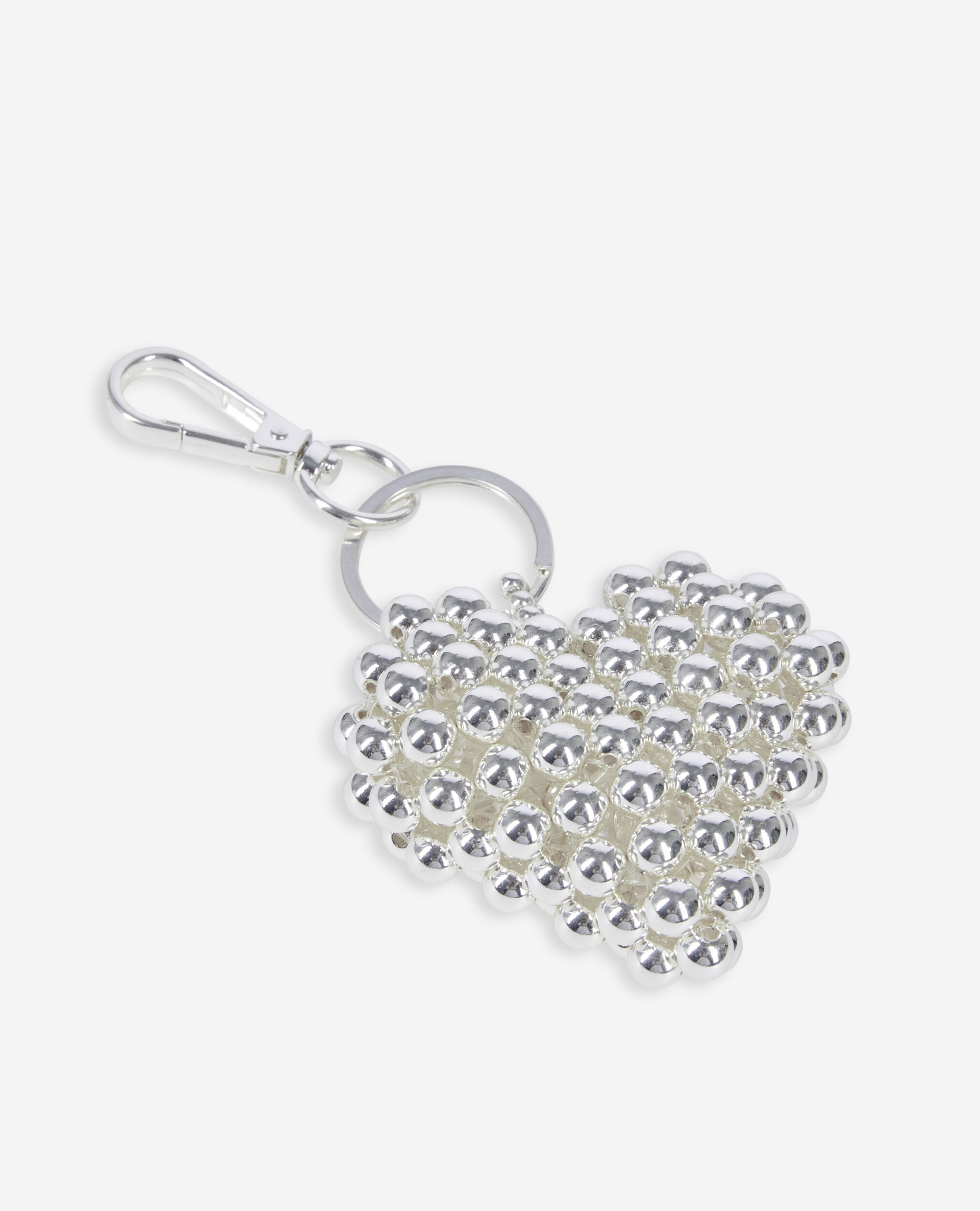 Bijou de sac cœur argenté