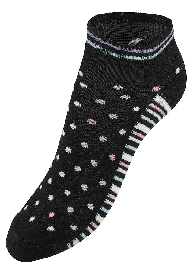 Bench. Sneakersocken Packung, 5 Stk. tlg. gestreift und gepunktet