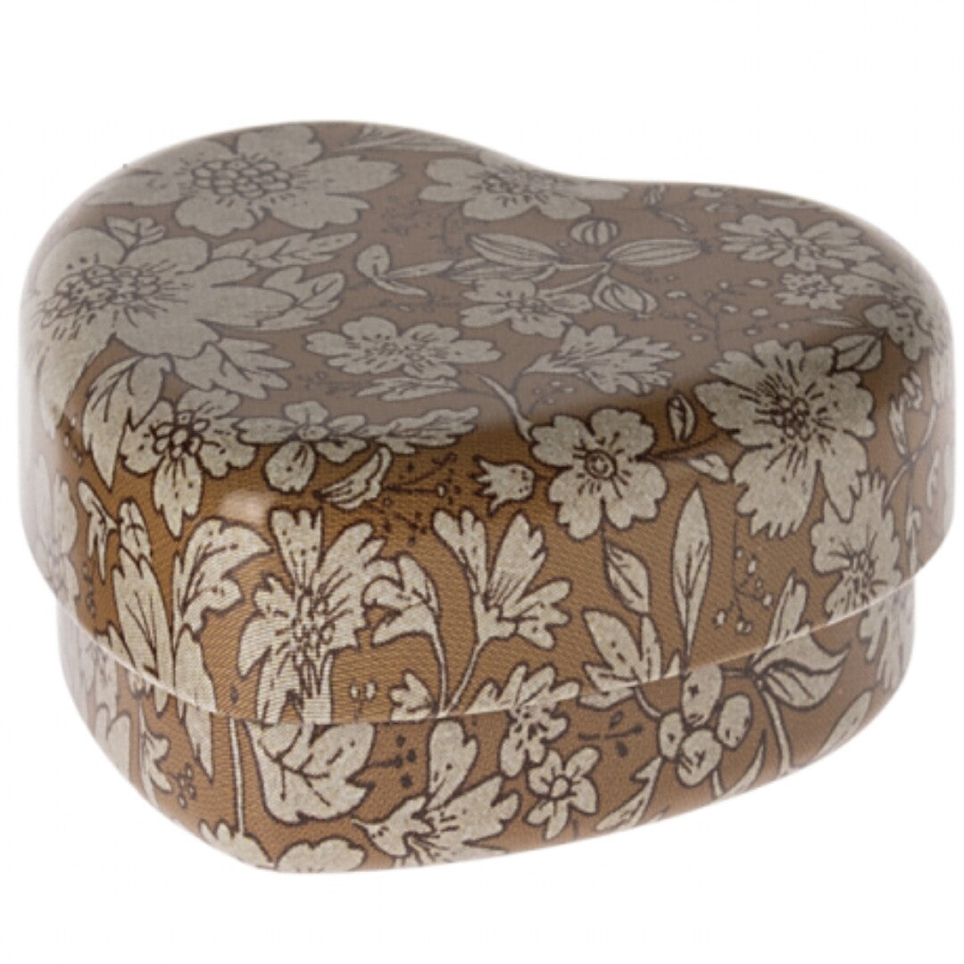 Maileg hartvormige doosjes - ocher heather blossom - 2st