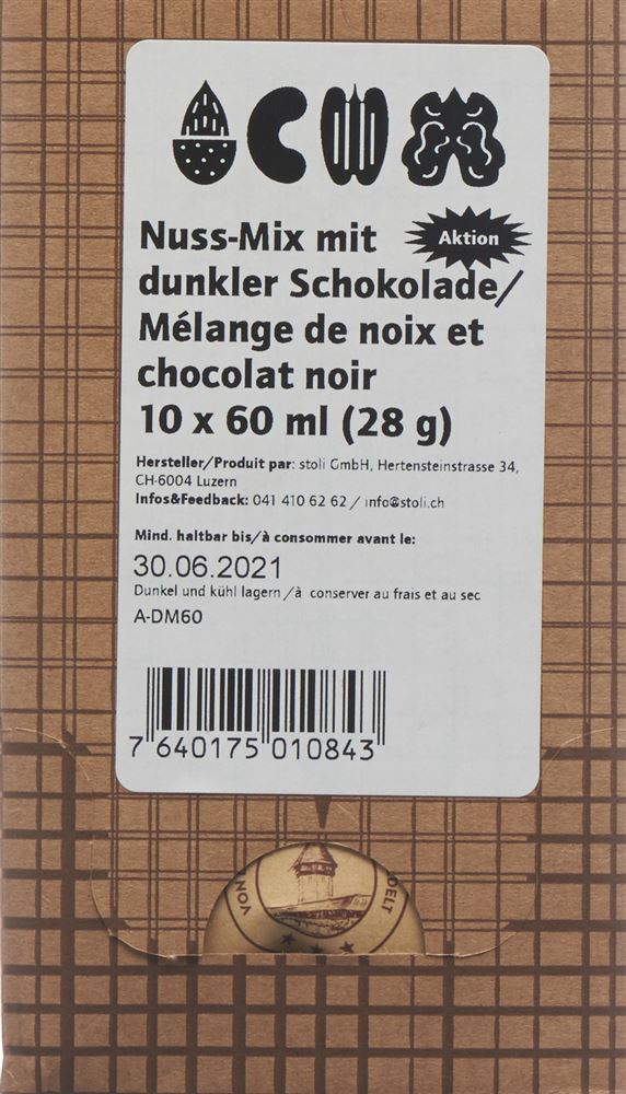 STOLI Nuss-Mix Aktion mit dunkler Schokolade Btl 28 g
