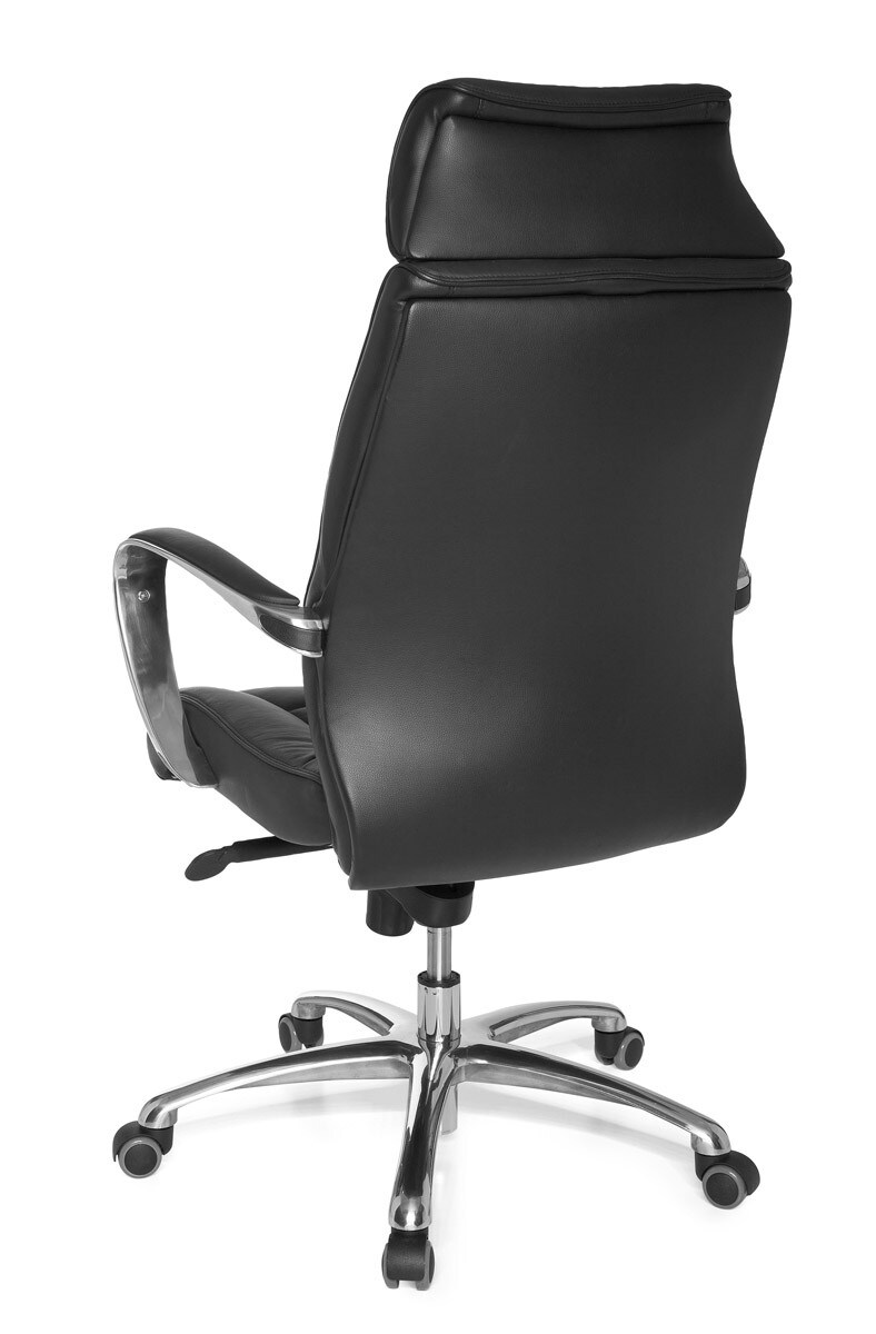 KADIMA DESIGN Luxus XXL Chefsessel: Echtleder, breite/höhe Rückenlehne, Lendenwirbelstütze, Multiblock-Mechanik, 120 kg Tragkraft.