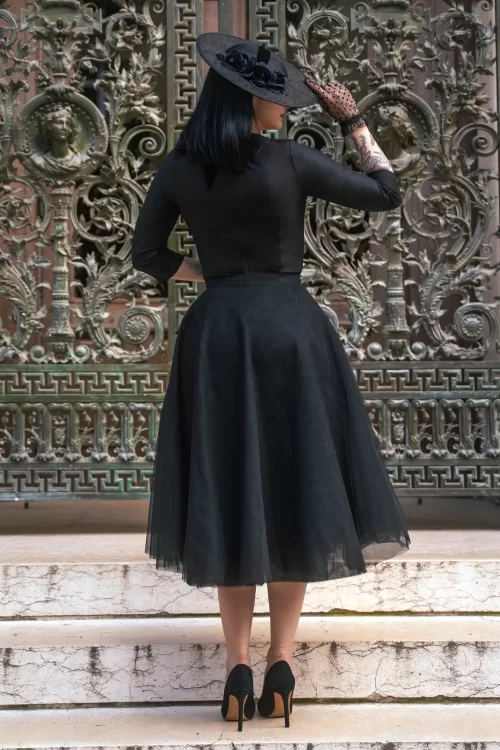Vintage Diva  The Patrizia penciljurk in zwart