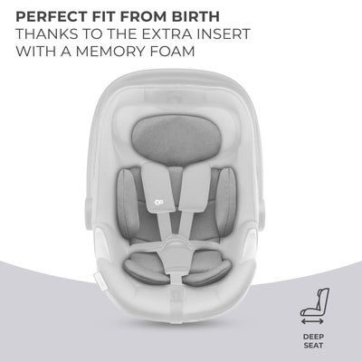 Kinderkraft I-CARE i-Size Babybilstol, Cool Grey