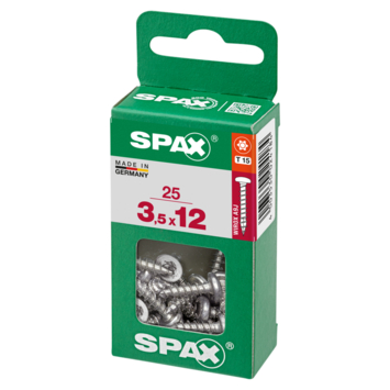 Spax schroef bolkop wirox 3,5x12 mm 25 stuks