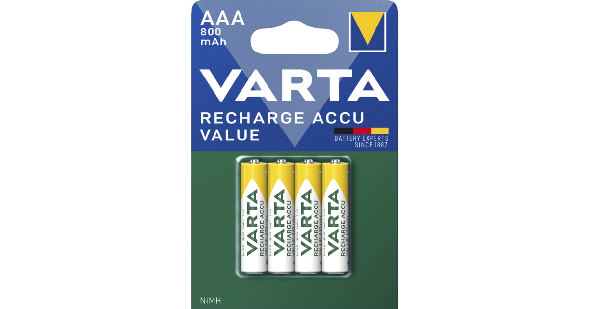 VARTA Micro Rechargeable Accu 800mAh 4er-Packung