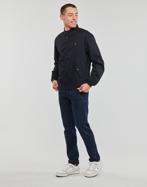 Polo Ralph Lauren - BLOUSON ZIPPE EN SERGE DE COTON AVEC DOUBLURE TARTAN Marino
