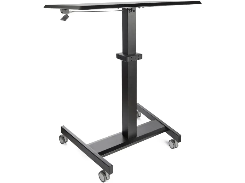 MOBILE STANDING DESK - PORTABLE SIT STAND ERGONOMIC ROLLING CART
