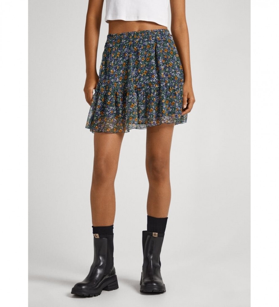 Saia Irene azul-marinho da Pepe Jeans