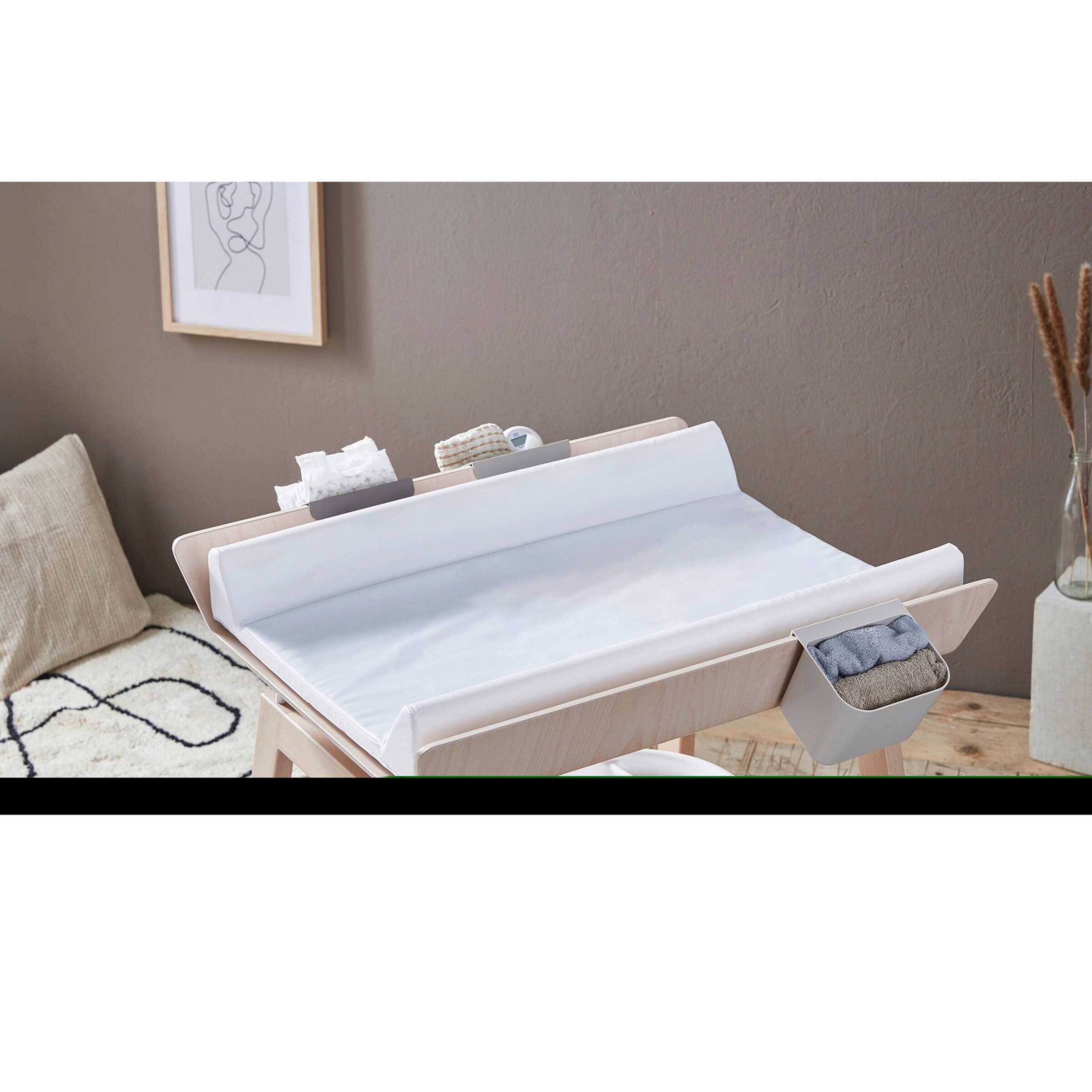 Rotho Babydesign Keilwickelauflage uni 50x70 cm weiß