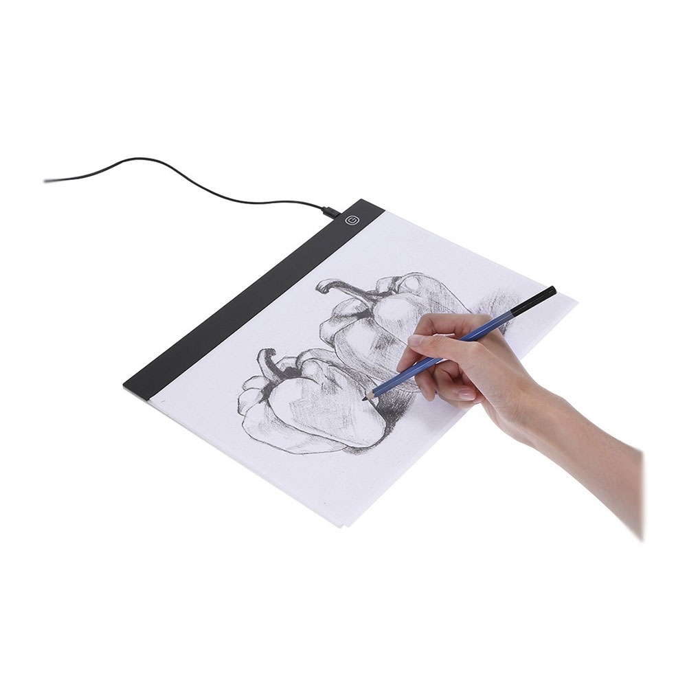 Dimmbares LED Zeichenbrett A4 Querformat Grafiktablet Lichttisch Kopiertisch