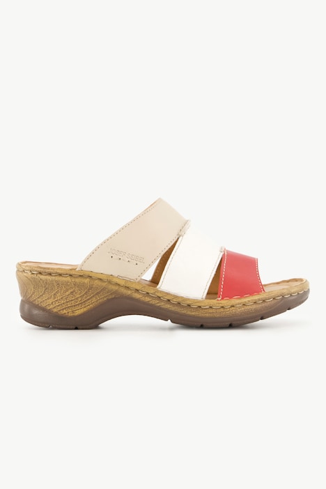 Leder-Clogs, Josef Seibel, dreifarbig, Weite H