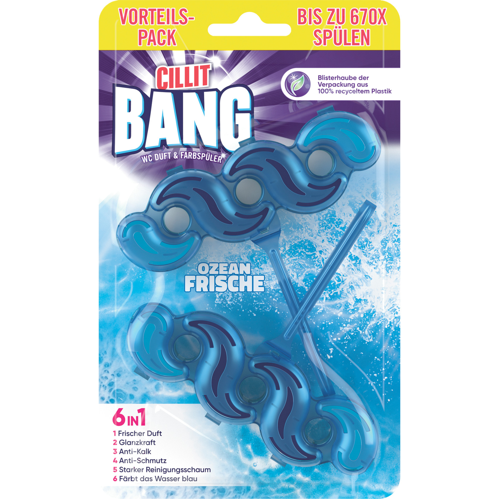 Cillit Bang WC-Stein 6 in 1 Blue Ozean 2 x 35 g