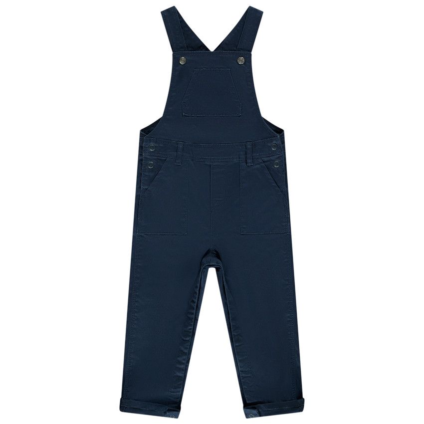 Salopette longue en twill pour bébé garçon - Bleu marine