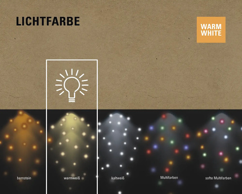 Lafiora LED-lichtsnoer, 23,85 m + 10 m aansluitdraad, 160 LED's, warm wit licht