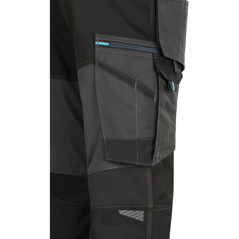 Portwest WX3 stretch werkbroek met holsterzakken + gratis kniestukken 60 grijs/zwart*