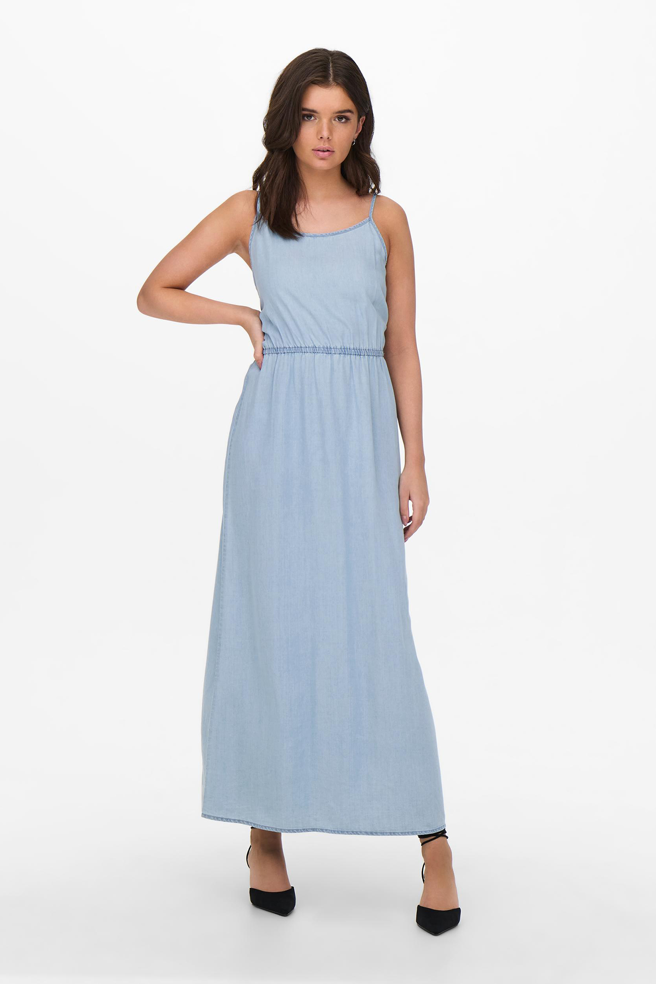 vestido longo de tencel
