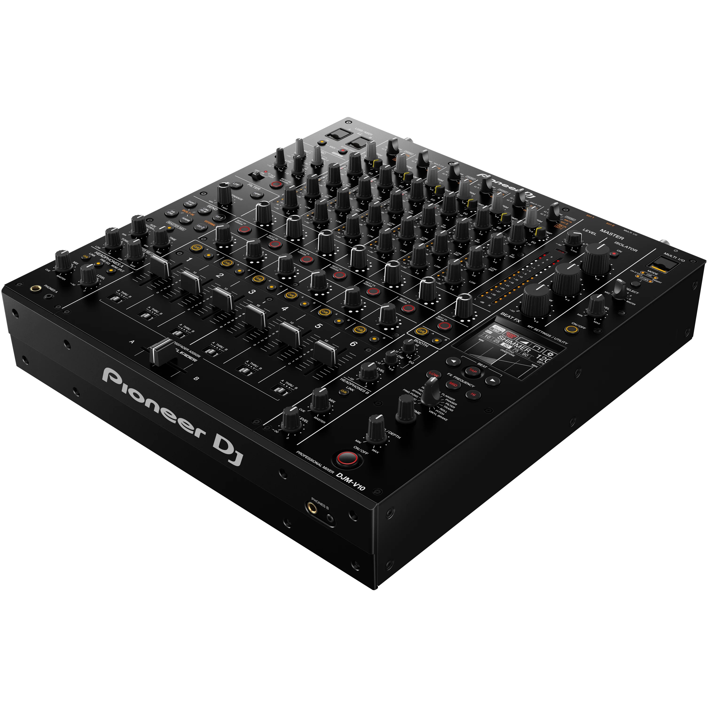Pioneer DJ DJM-V10 + Pioneer HDJ-X10-S DJ koptelefoon zilver