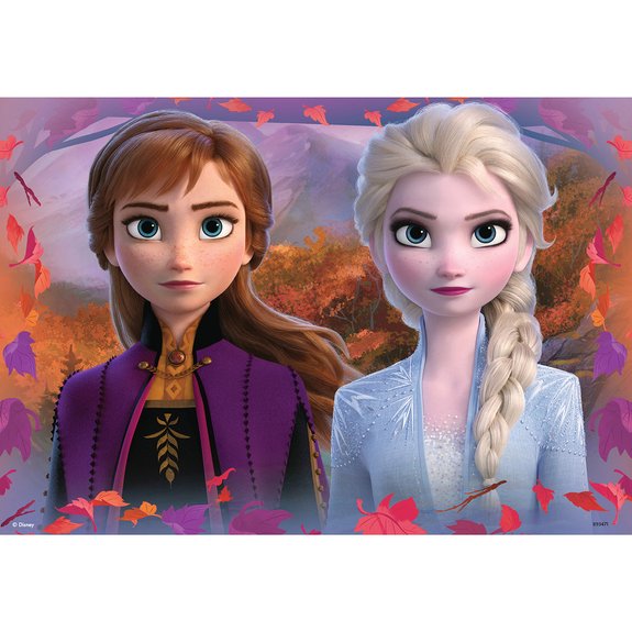Puzzles 2x12 pièces - Voyage vers l'inconnu -  La Reine des Neiges 2