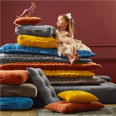 Coussin en velours ras