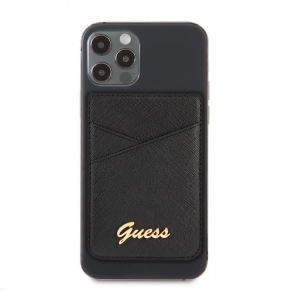 Guess Kortholder MagSafe Metal Logo Sort