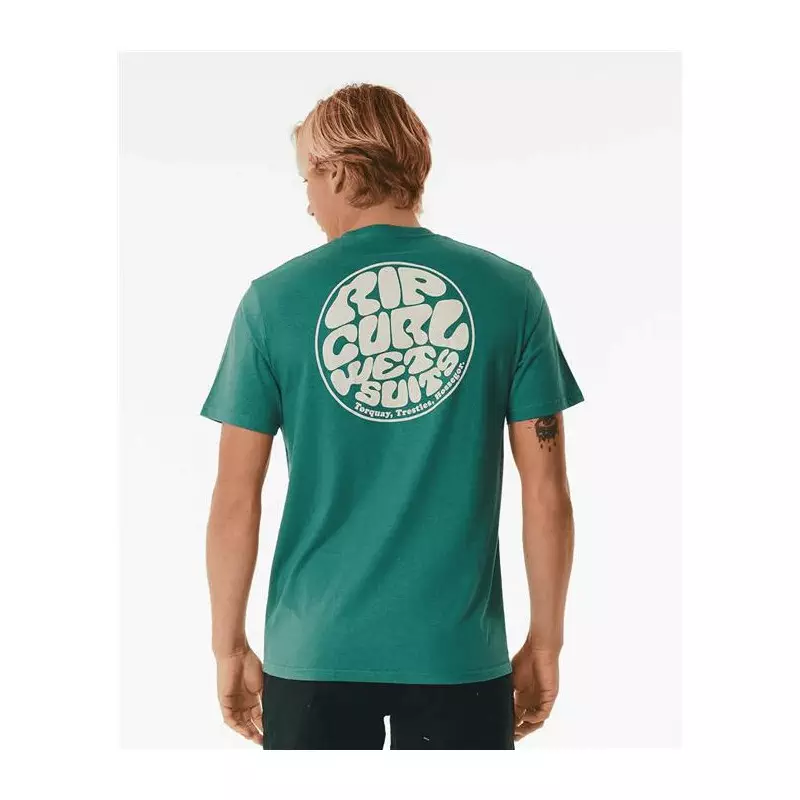 Teeshirt RIPCURL Wetsuit Icon Tee Washed Green