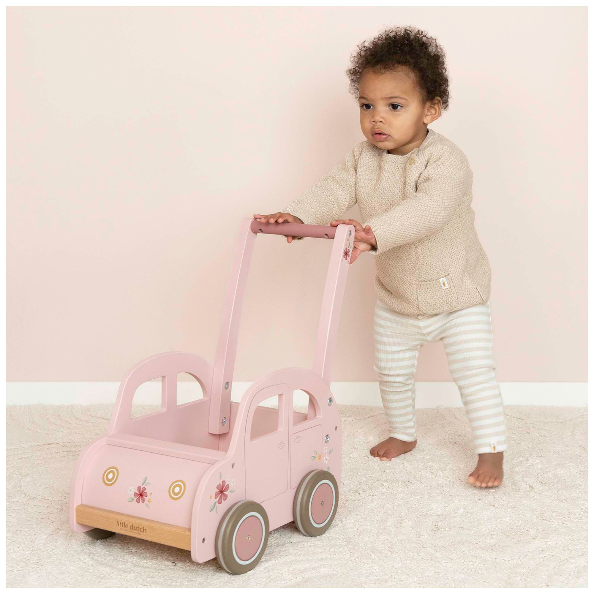 Little Dutch Loopwagen Roze FSC roze