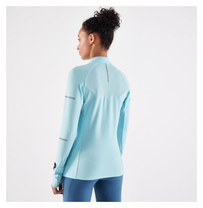 Maillot Manches Longues Femme Kiprun Warm Light Bleu