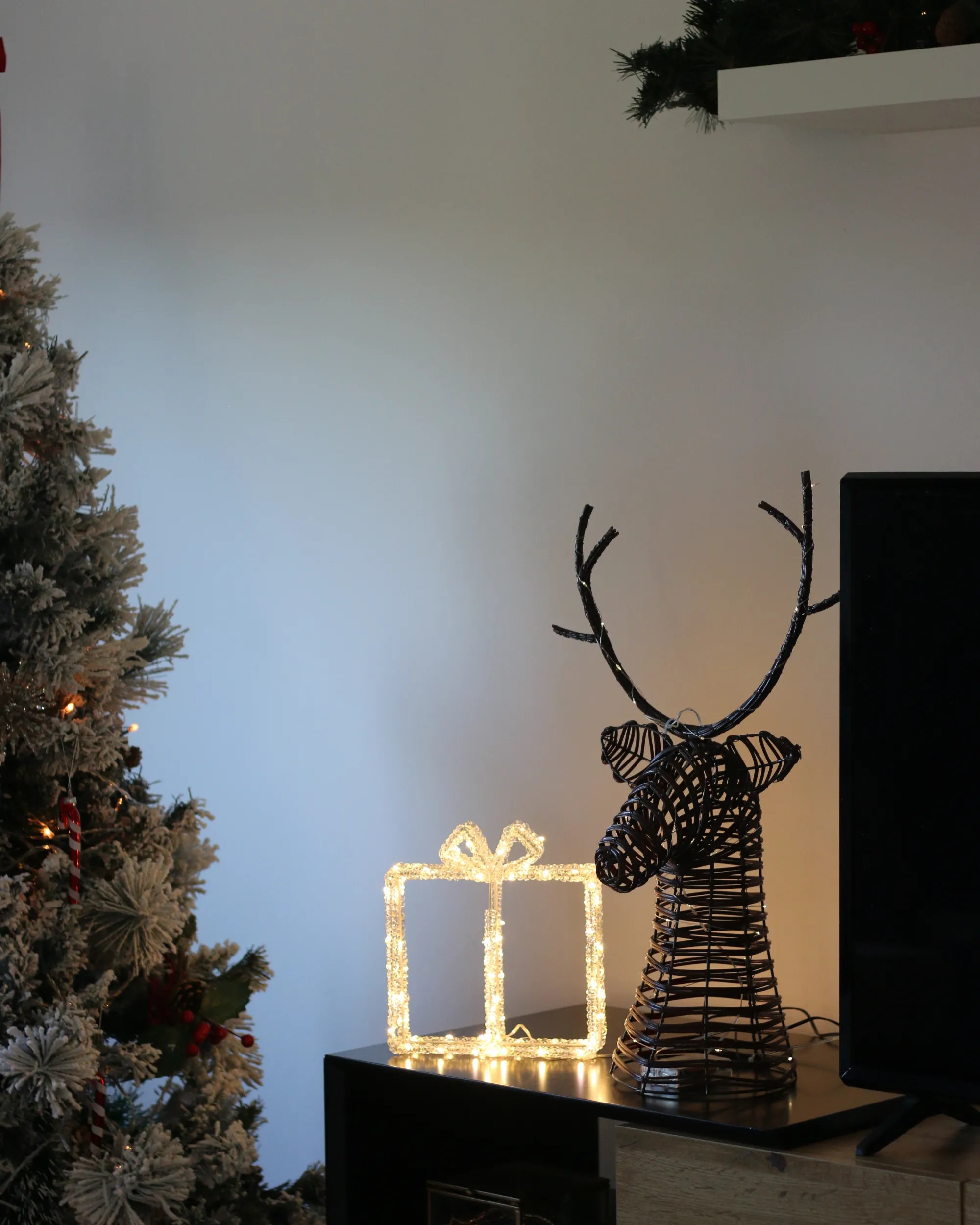 Kerstdecoratie LED DYBESO Rendier 60 cm Donkerbruin