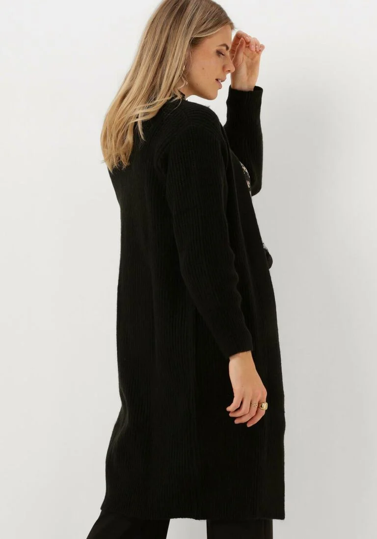 NEO NOIR zwarte neo noir vest giana heavy knit cardigan