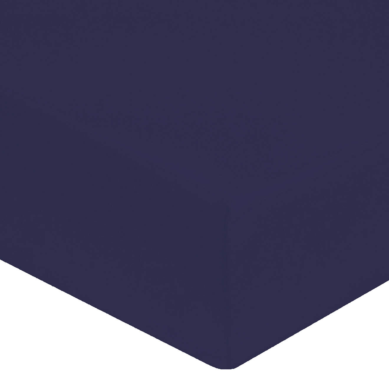 United by PDC Drap housse 100% Satin de Coton bonnet 30 cm bleu marine