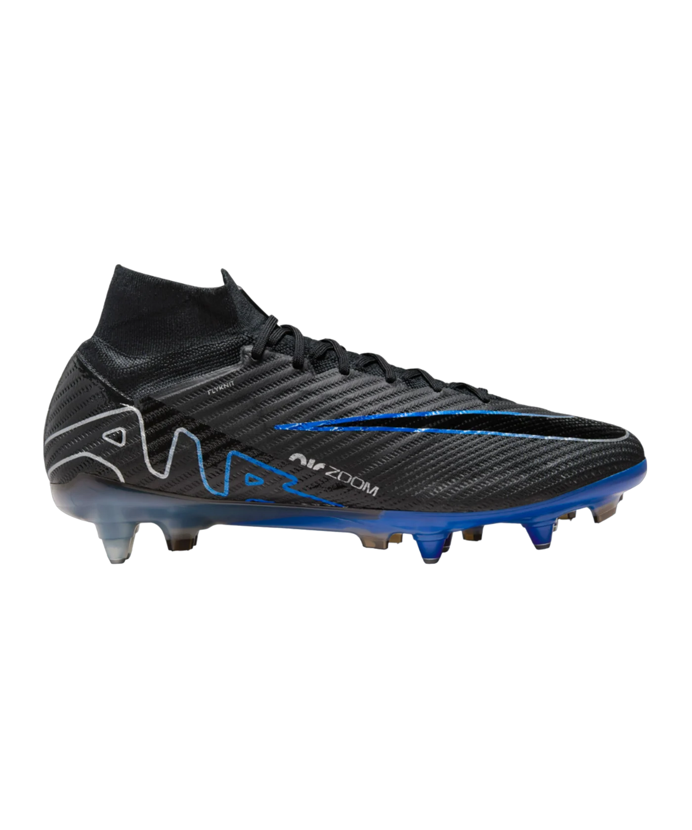 Nike Air Zoom Mercurial Superfly IX Elite SG-Pro AC Shadow Schwarz Silber Blau F040