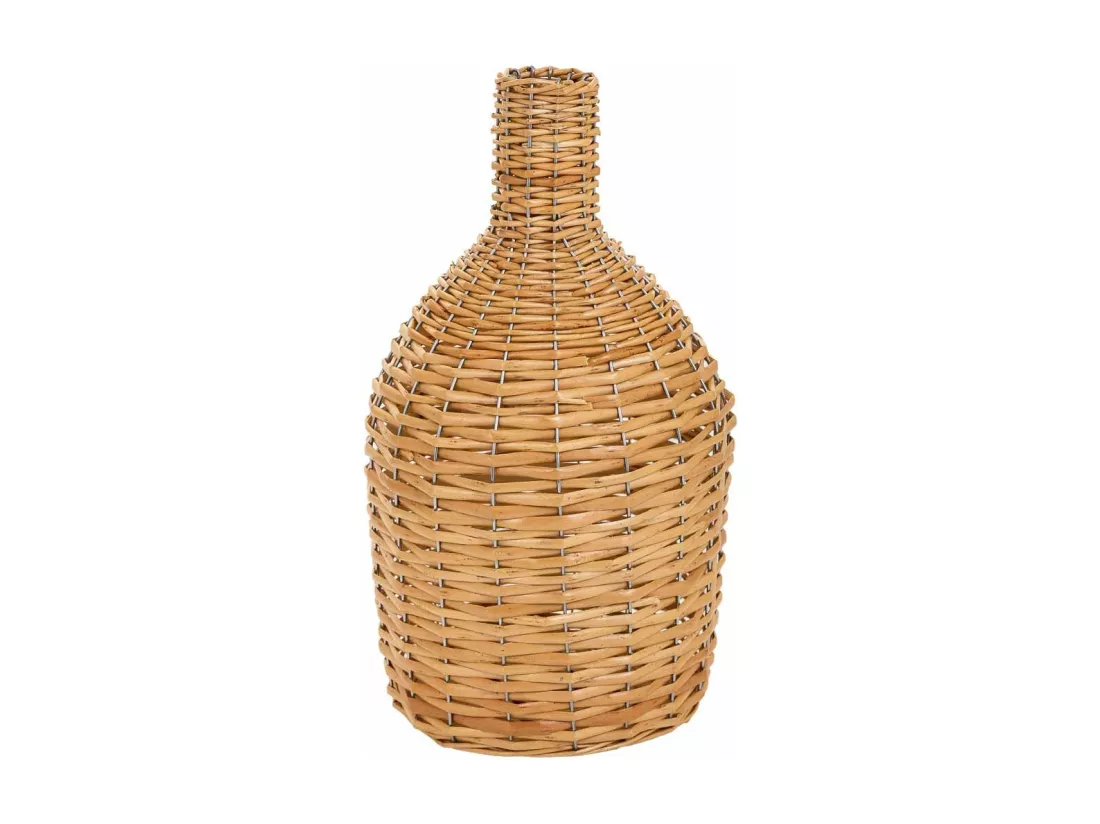 Vase en osier marron d21x38h