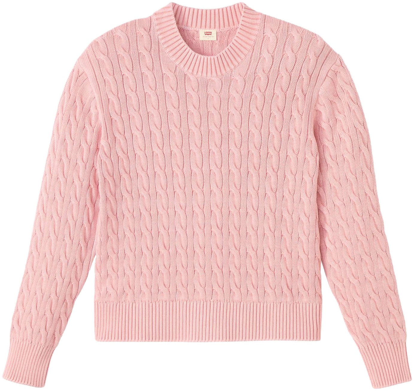 Levi's® Rundhalspullover »BOYFRIEND CREW PU«, Mit Zopfmuster
