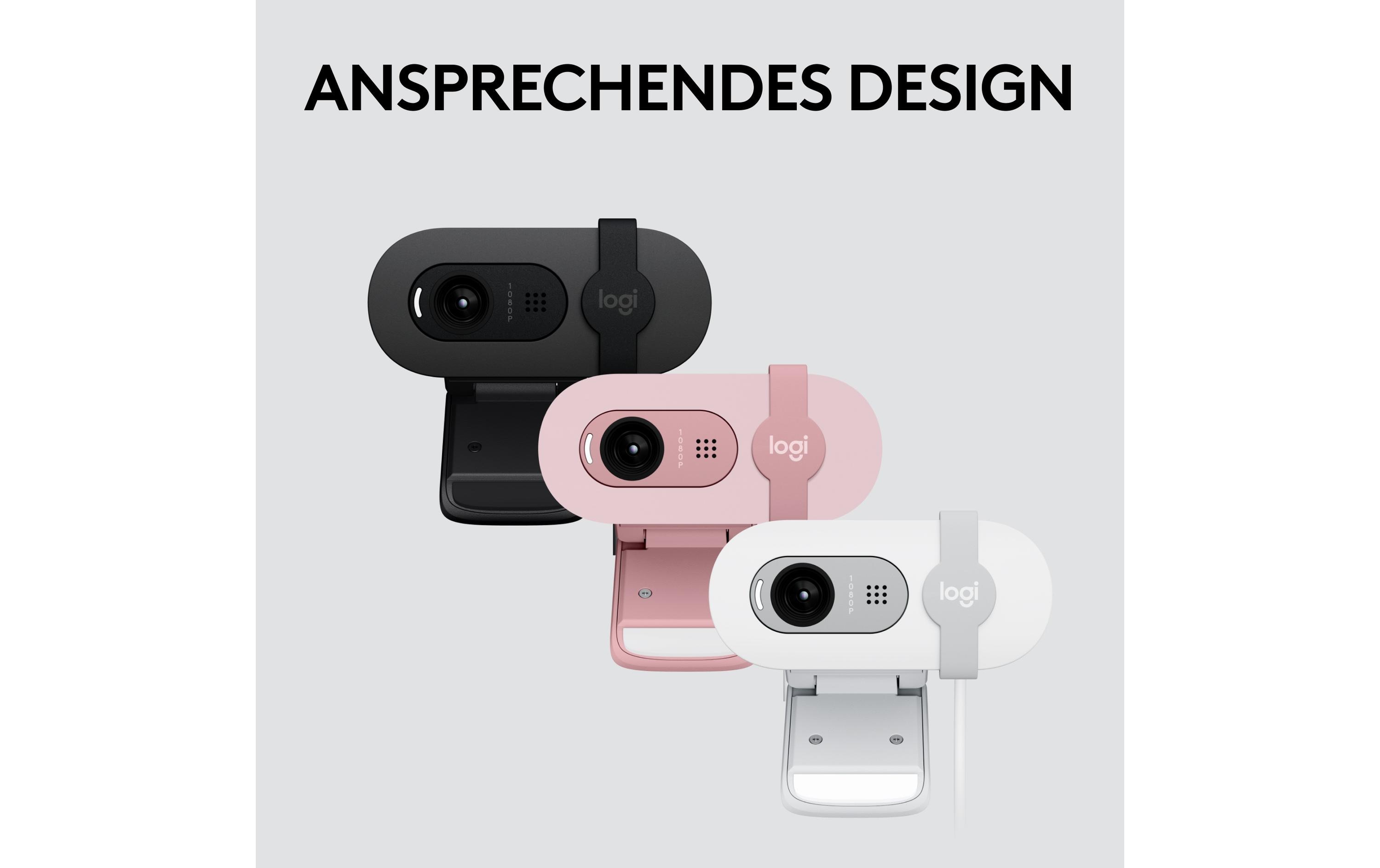 Brio 100 GraphiteFull HD-Webcam mit integrierter Abdeckblende