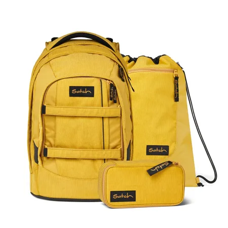 Satch PACK Schulrucksack Retro Honey Set