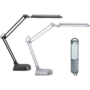 Lampe de bureau à LED atlantic, socle, noir