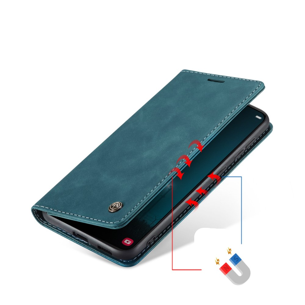 Samsung Galaxy S22 5G Leder Tasche Flip Wallet Etui mit Kartenfächern - Blaugrün