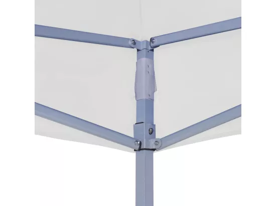 Tente réception pliable professionnelle 2x2 m Acier Blanc
