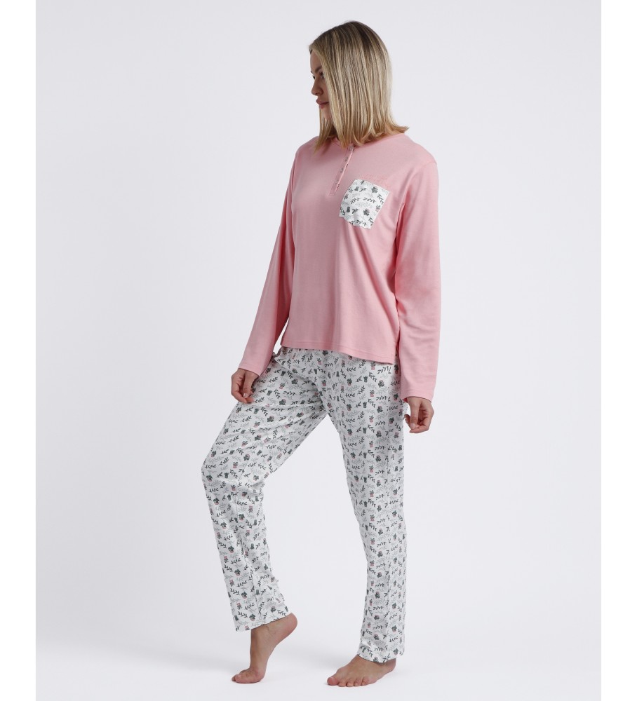 Mangas de pijama Admas Long Time to Grow rosa