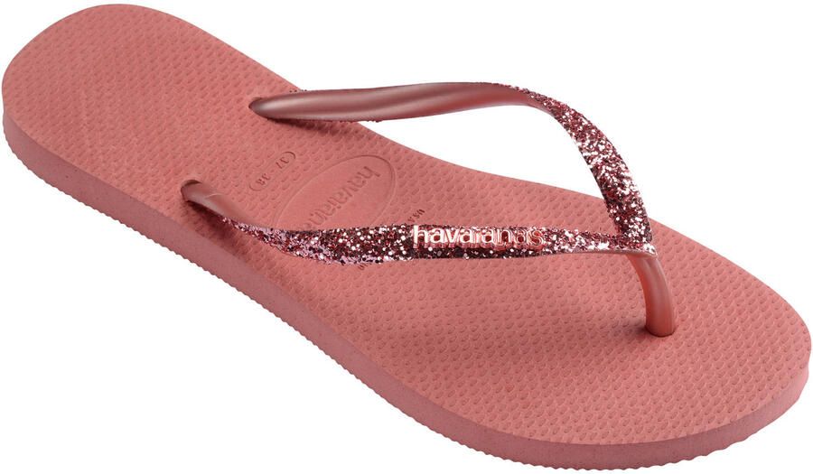 Havaianas Slim Glitter II-slippers voor kinderen (zomaar aan te trekken)