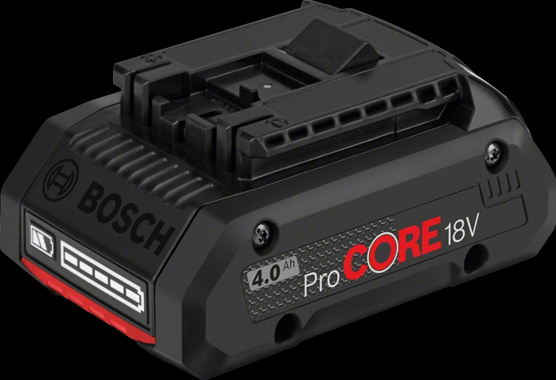 BOSCH COMBI-KIT 4 18V TOOLS: GSR 18V-90C + GWS 18V-15 PSC + GKM 18V-50 + GGS 18V-23 PLC + 1 4.0 AH BATTERY (PROCORE) + 2 5.5 AH BATTERIES (PROCORE) + GAL 1880CV (L) PROFESSIONAL