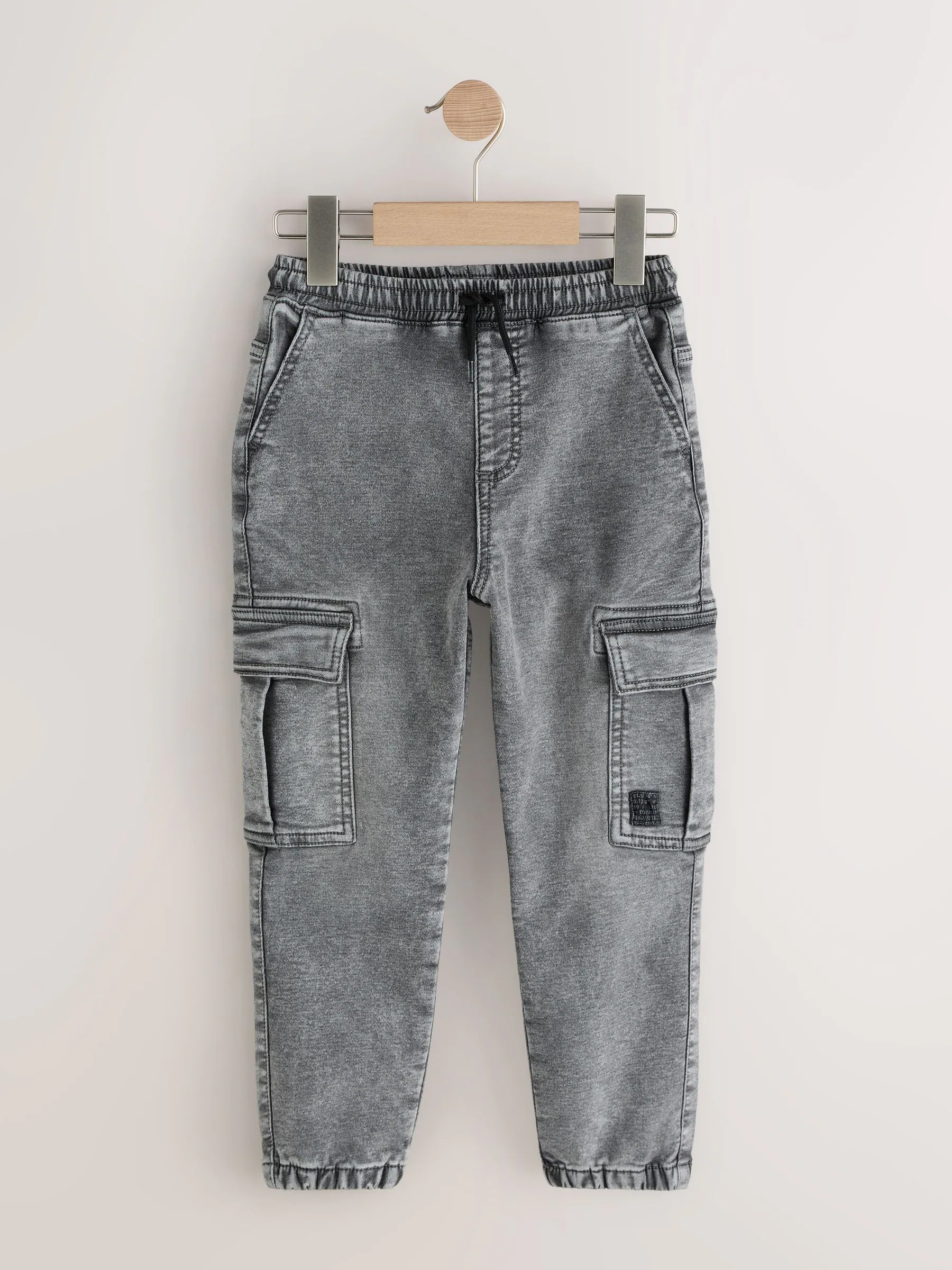 Grijs/blauw - Cargo Jeans With Elasticated Waists Jeans 2 Pack (3-16yrs)
