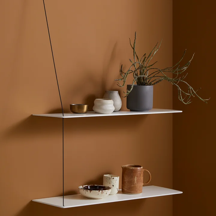 Woud - Stedge Wandregal 60 cm, Eiche geräuchert