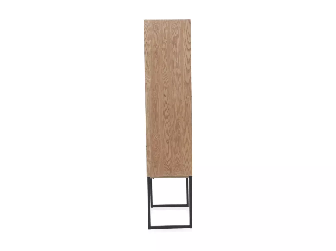 Armoire en frêne plaqué avec façade en bois recyclé