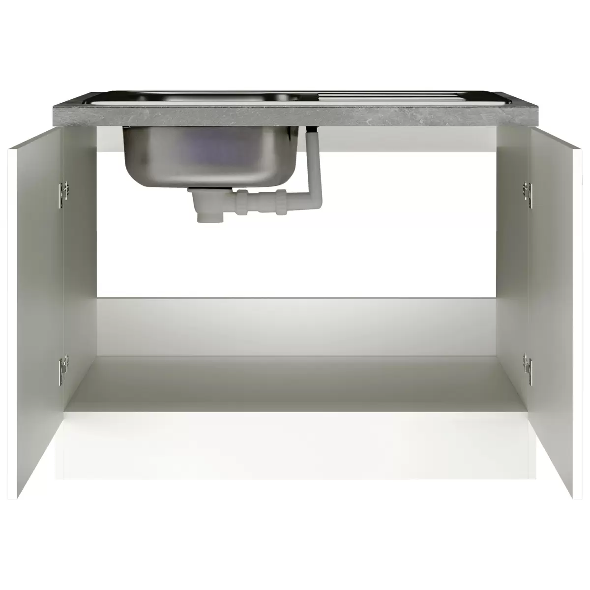 Spülenschrank Alba Alba DSPU 100 ES weiss